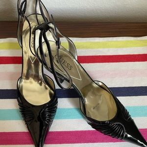 Never worn Guess Black Patent Heels